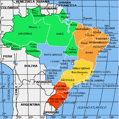 brasilien politische karte